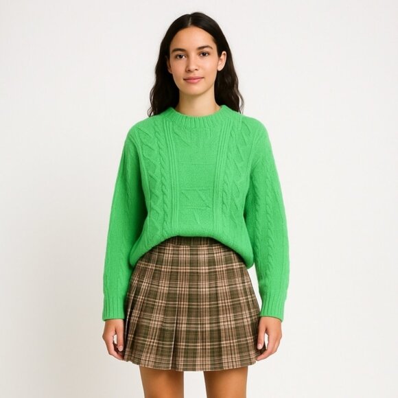Polo Ralph Lauren Green Cable Sweater - Picture 1 of 14